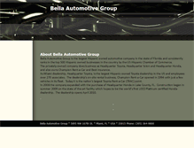Tablet Screenshot of bellaautomotivegroup.com